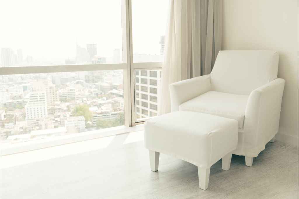 white reclining chair