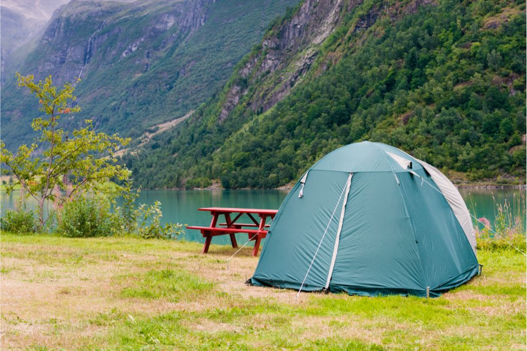 tent on the camping ground